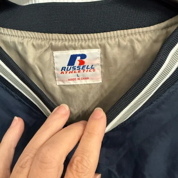 Vintage Penn State Russell Athletic Pullover Windbreaker Large Jacket Appliqué - Picture 5 of 6